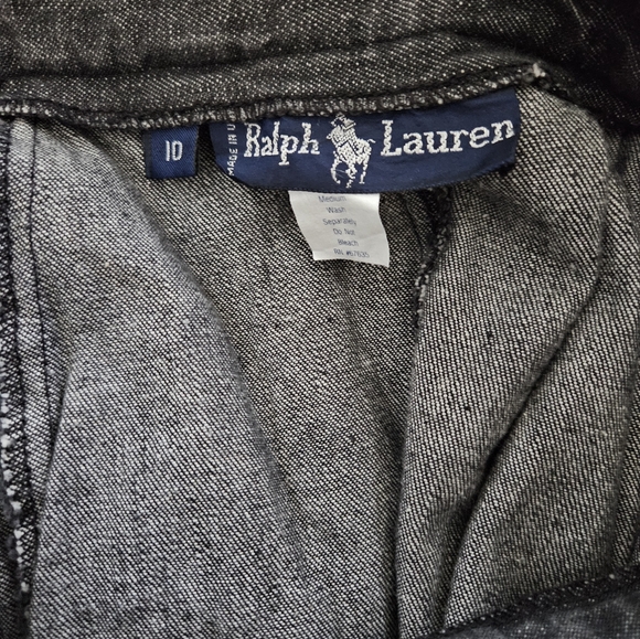 Vintage - Ralph Lauren 80's Light Grey Cotton Denim Midi Skirt - Size 10 - Picture 10 of 10